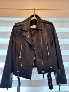 Black Leather Moto Jacket